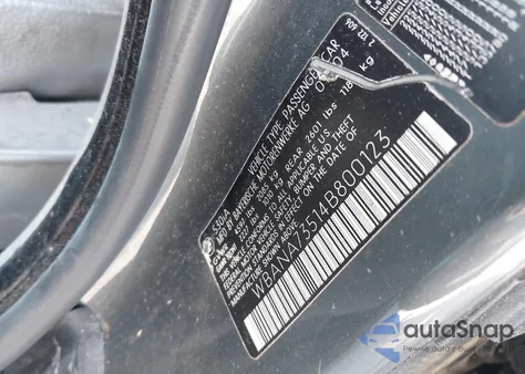 2004 BMW 530I из США, поврежденный, VIN WBANA73514B800123